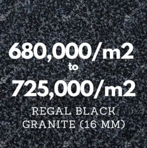 Giá đá hoa cương đen REGAL BLACK GRANITE
